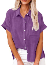 Blusa de Verão Manga Longa - Estilo Vintage - Conforto e Estilo em Uma Peça Única
